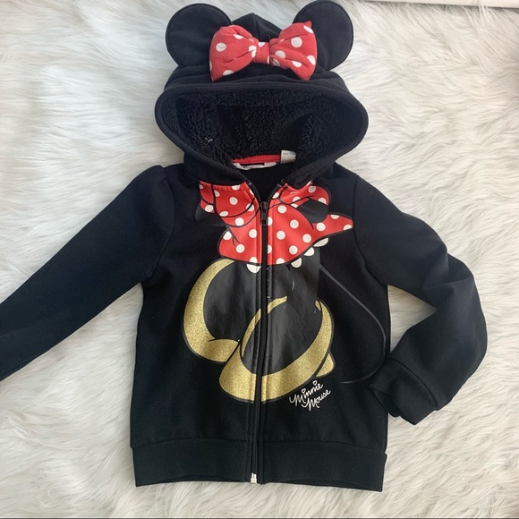 H&M Other - Minnie Mouse hoodie with ears, girls size 4-6